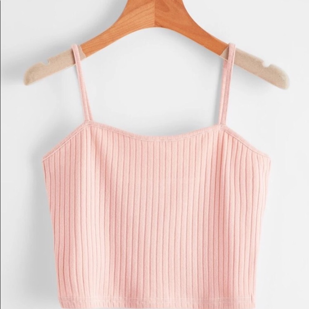 Bubble Gum Pink Cami Crop Top